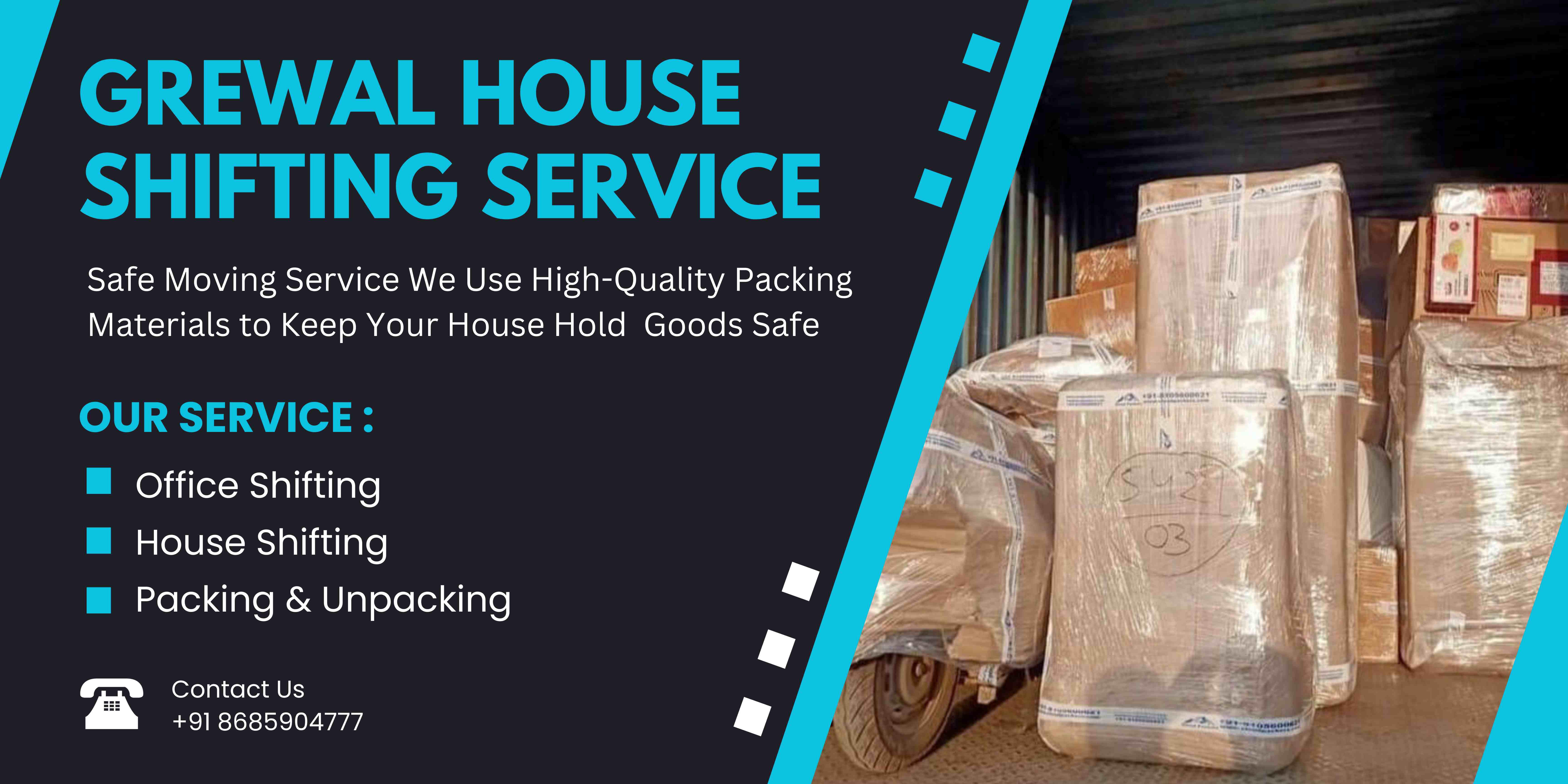 Book Now the Grewal Household shifting Service in jaipur